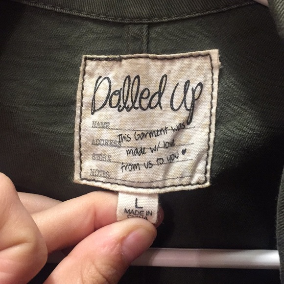 Army green tie jacket - Picture 2 of 3